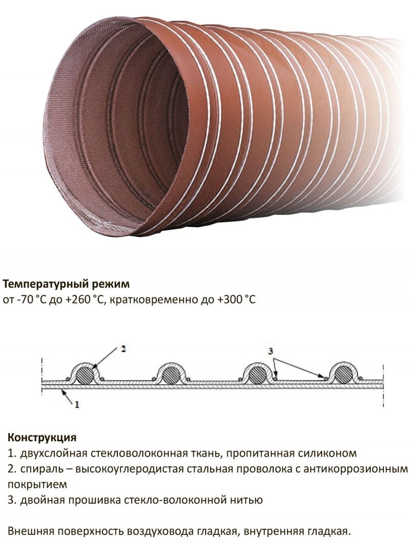 Воздуховод TEX SIL 300 Воздуховод TEX SIL 300