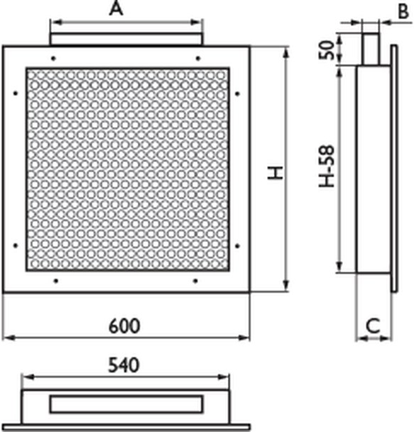 Низкоскоростной воздухораспределитель 2ВНВ Арктос встраиваемый